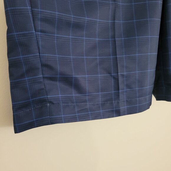 Greg Norman Collection Blue Plaid Men's Hybrid Shorts - Picture 4 of 15